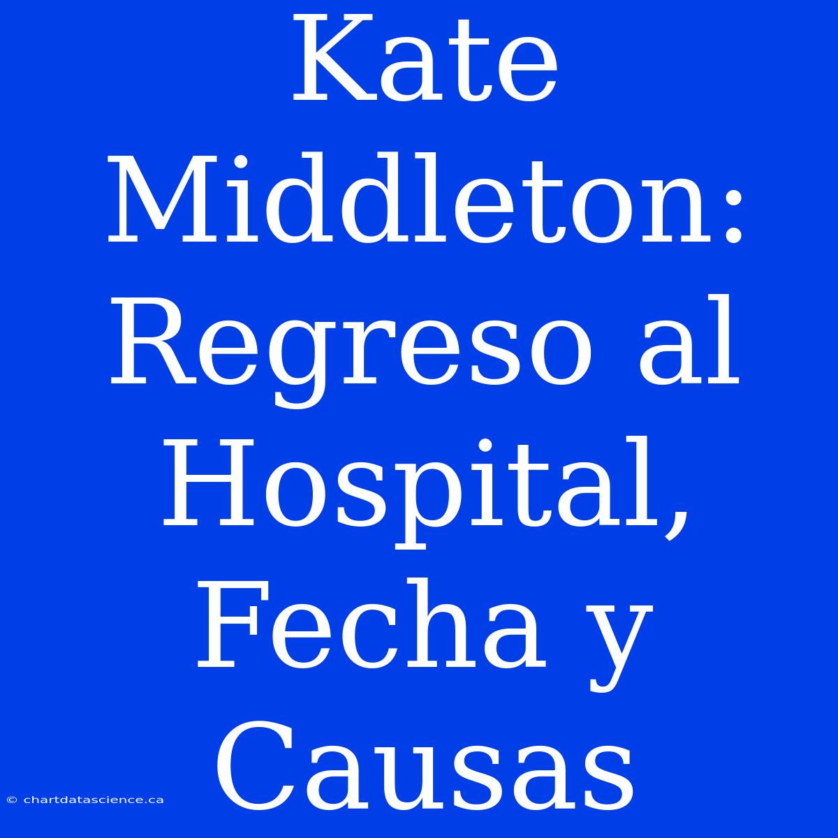 Kate Middleton: Regreso Al Hospital, Fecha Y Causas