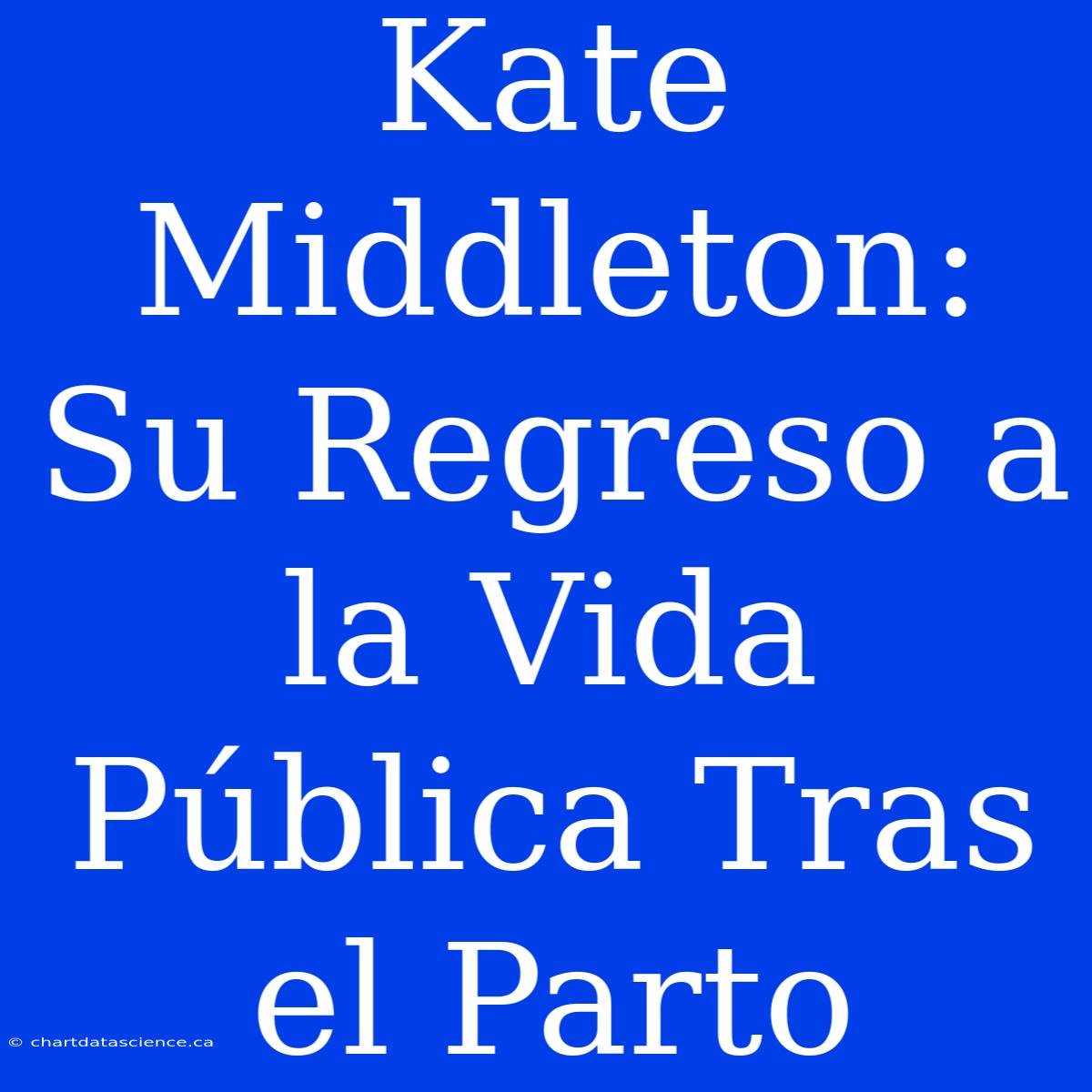 Kate Middleton: Su Regreso A La Vida Pública Tras El Parto