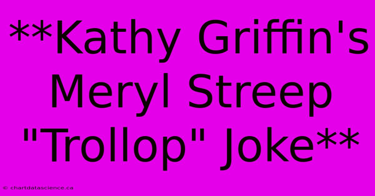 **Kathy Griffin's Meryl Streep 