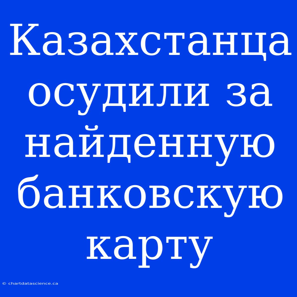 Казахстанца Осудили За Найденную Банковскую Карту