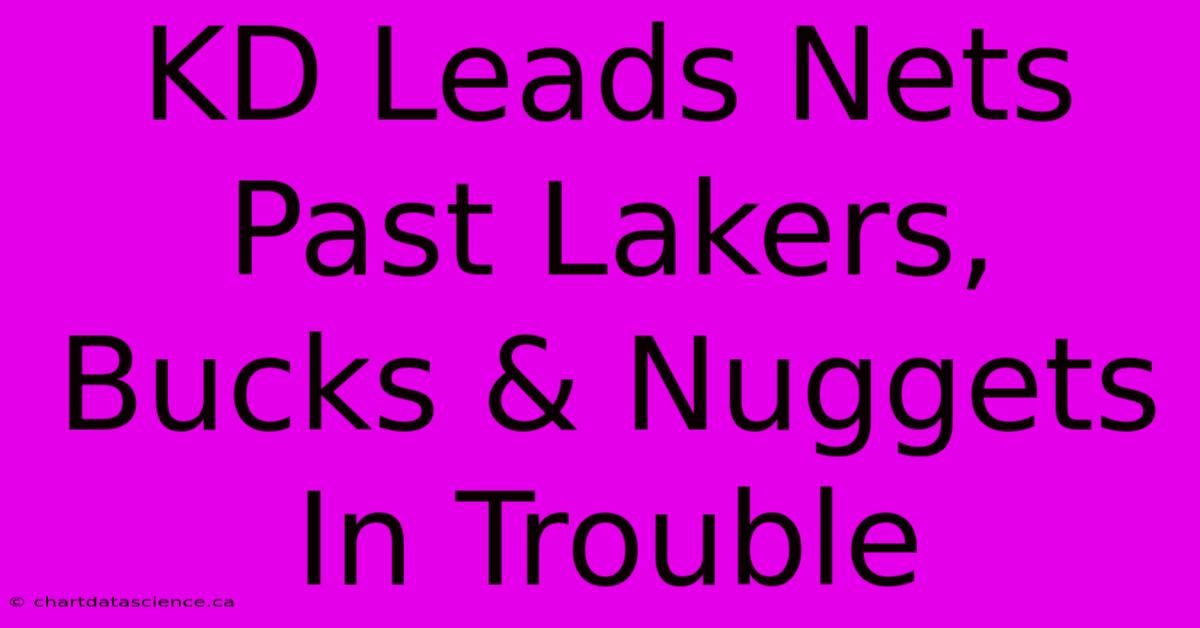 KD Leads Nets Past Lakers, Bucks & Nuggets In Trouble