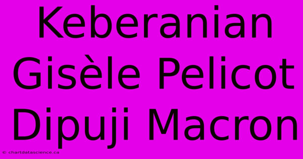 Keberanian Gisèle Pelicot Dipuji Macron