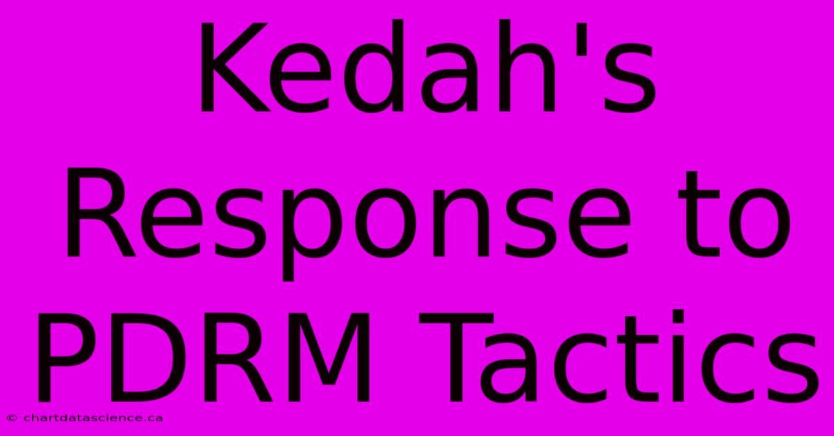 Kedah's Response To PDRM Tactics