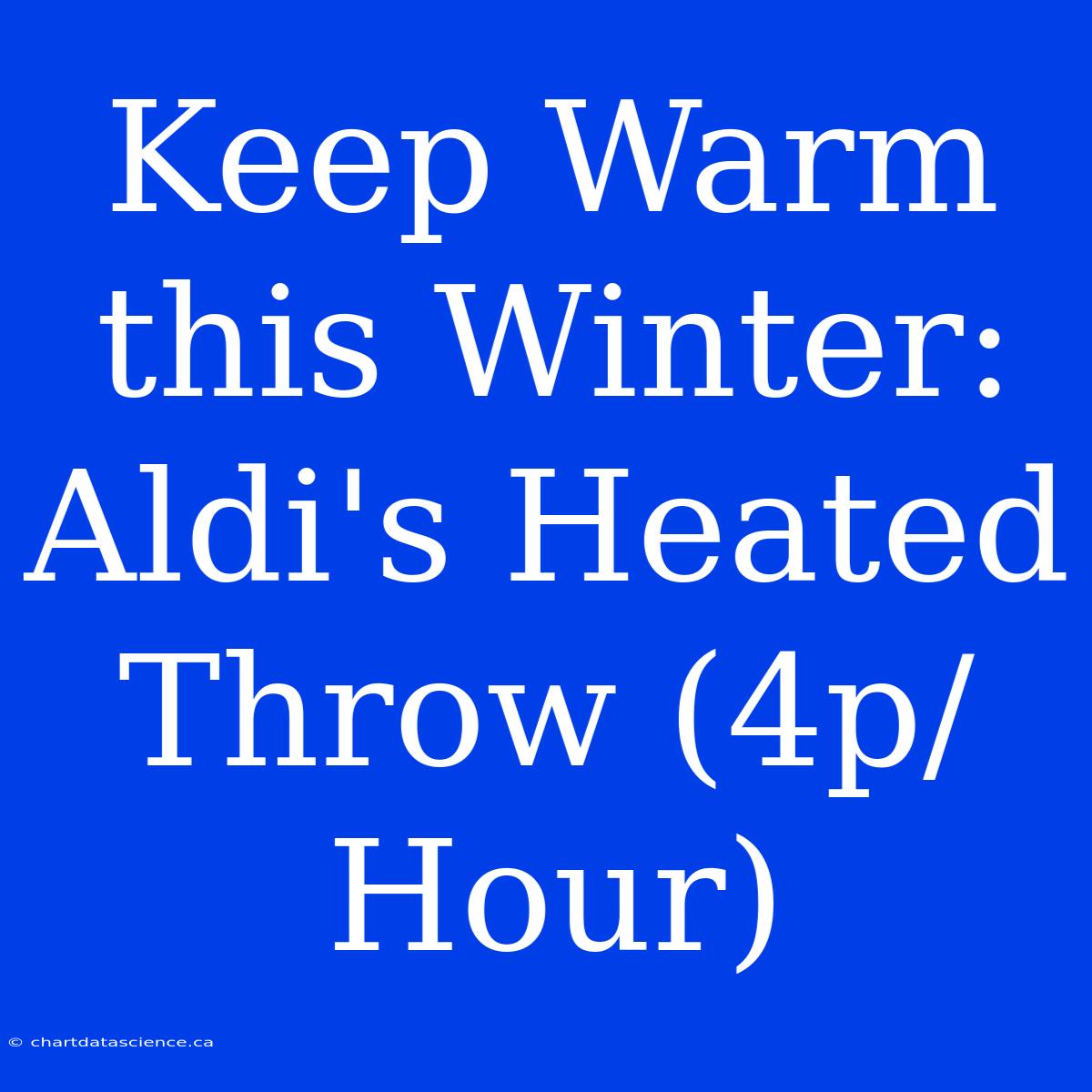 Keep Warm This Winter: Aldi's Heated Throw (4p/Hour)