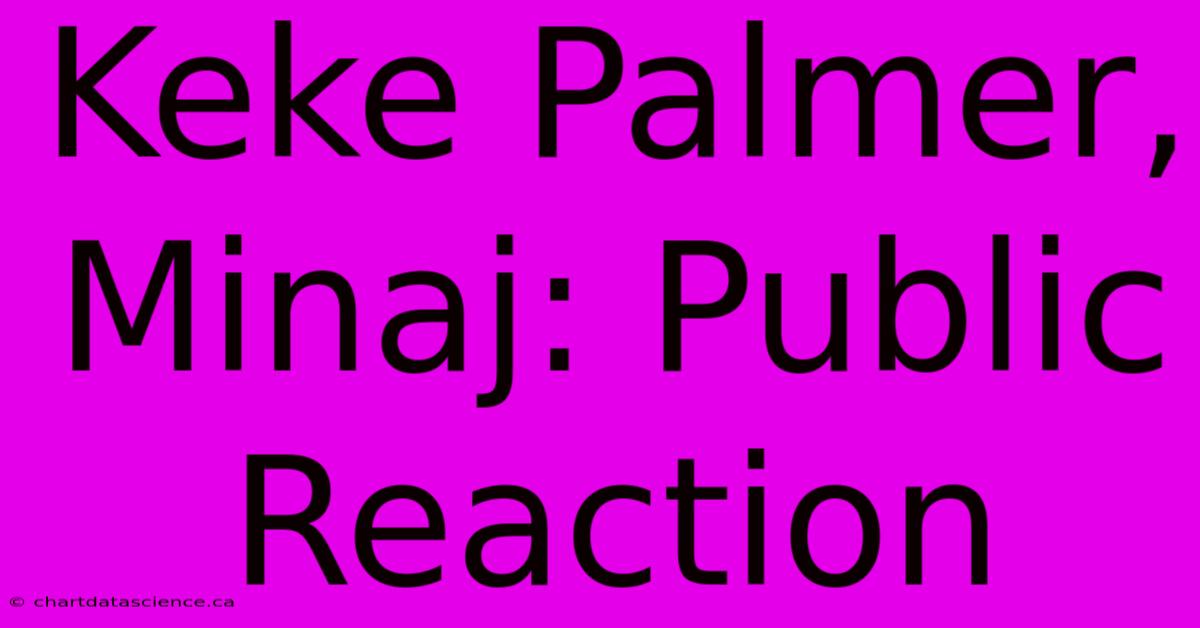 Keke Palmer, Minaj: Public Reaction