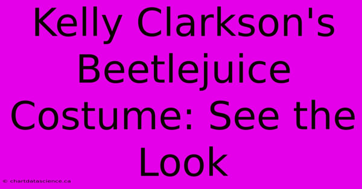 Kelly Clarkson's Beetlejuice Costume: See The Look