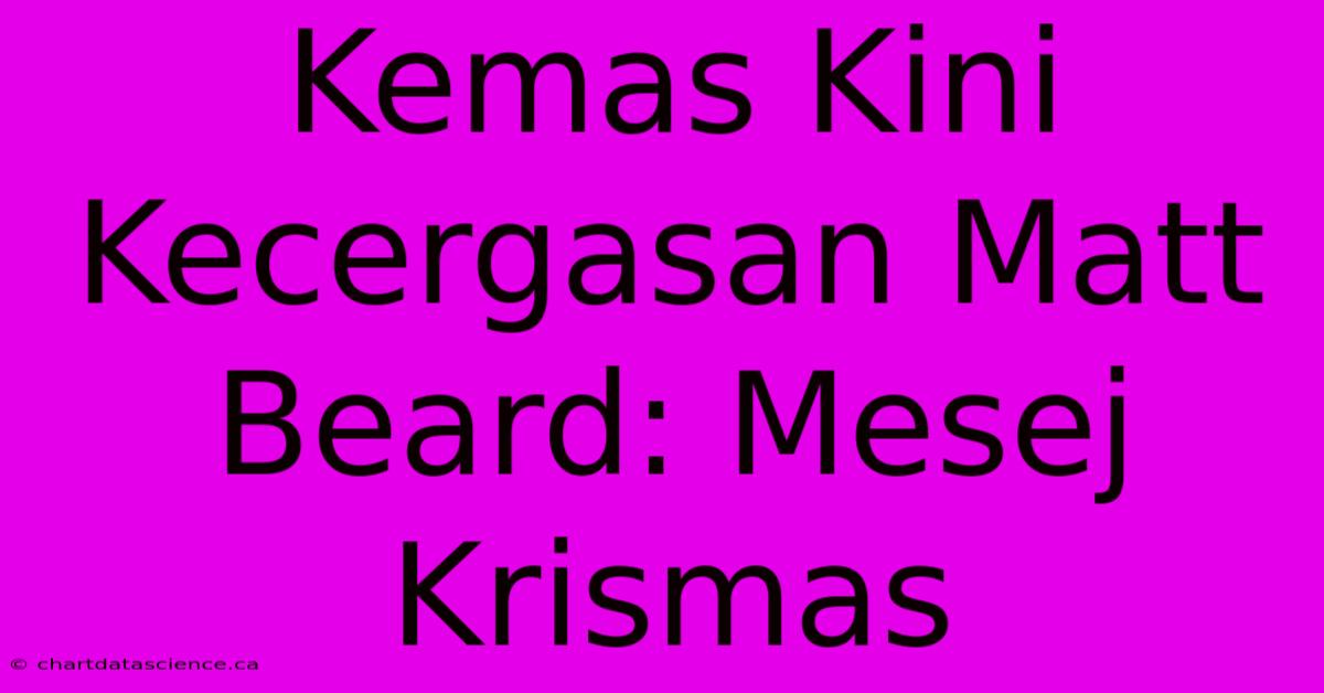 Kemas Kini Kecergasan Matt Beard: Mesej Krismas