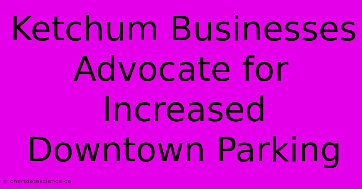 Ketchum Businesses Advocate For Increased Downtown Parking