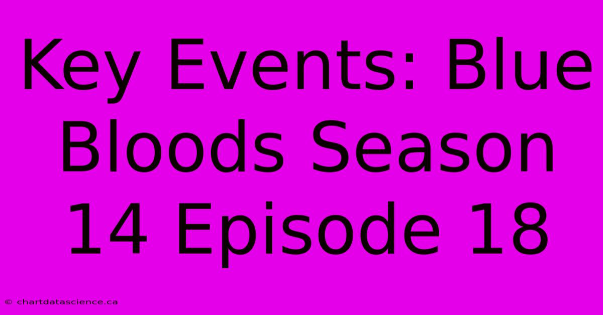 Key Events: Blue Bloods Season 14 Episode 18