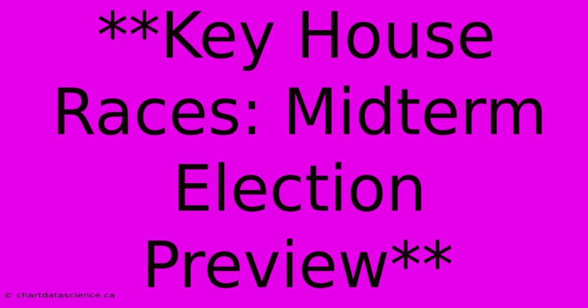 **Key House Races: Midterm Election Preview**