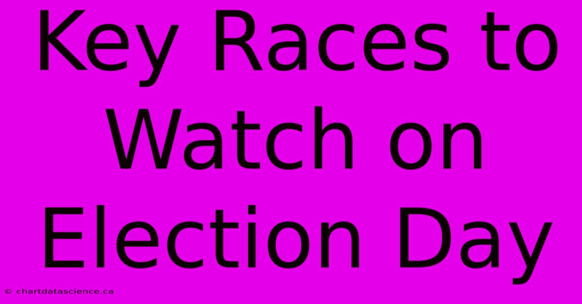 Key Races To Watch On Election Day