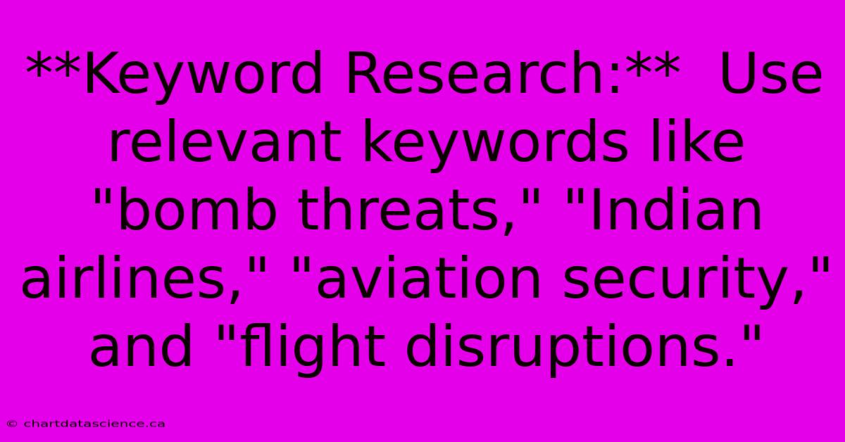 **Keyword Research:**  Use Relevant Keywords Like 