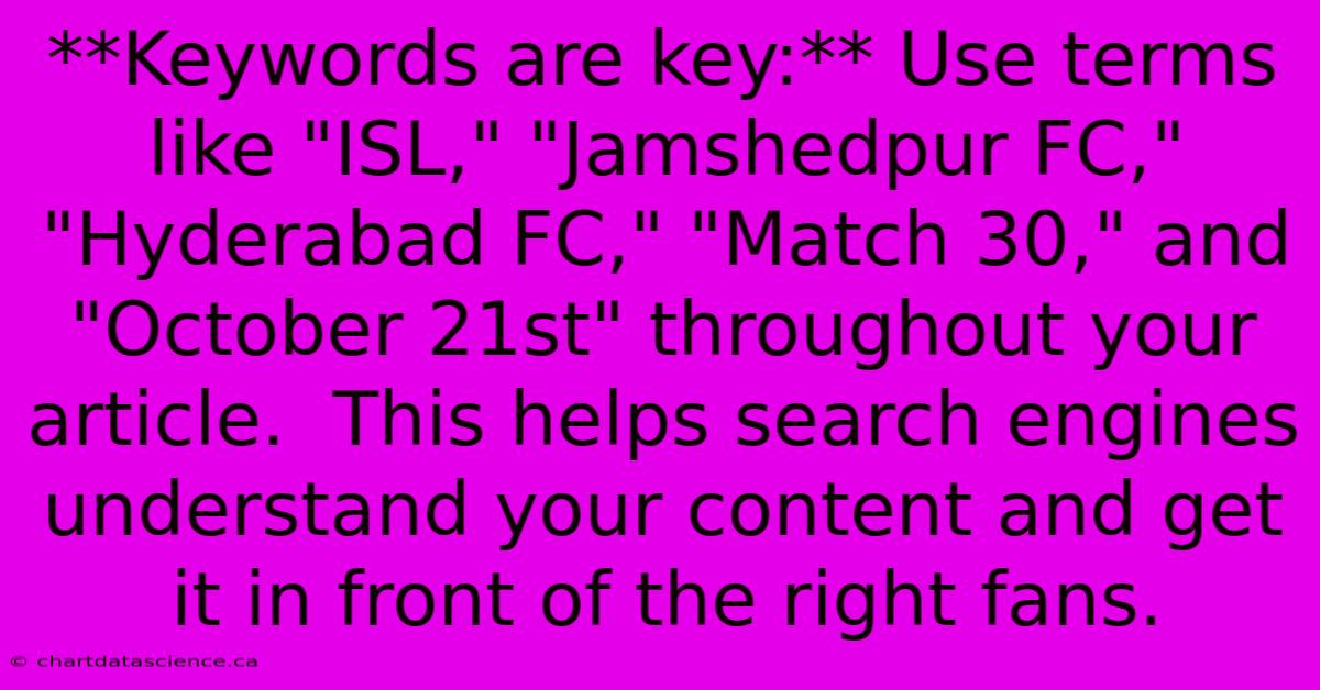 **Keywords Are Key:** Use Terms Like 