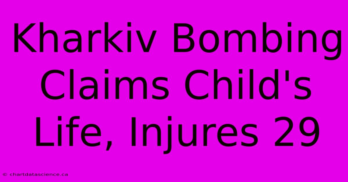 Kharkiv Bombing Claims Child's Life, Injures 29