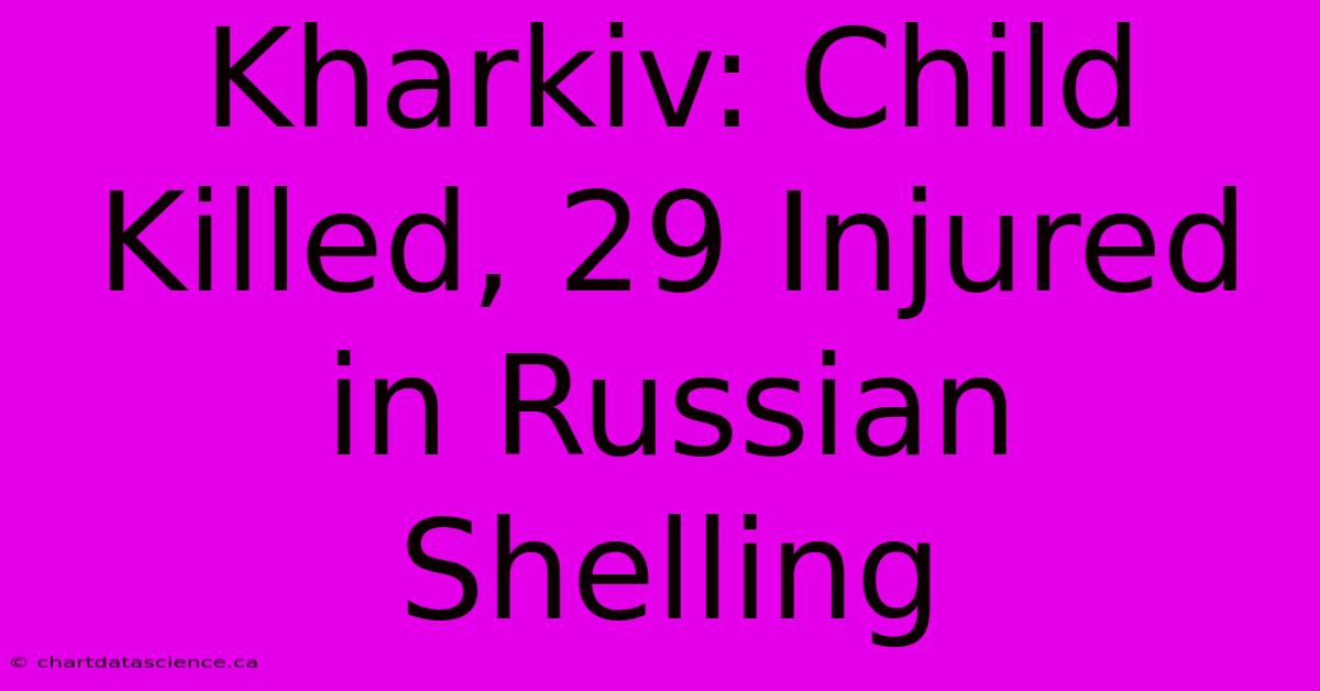 Kharkiv: Child Killed, 29 Injured In Russian Shelling