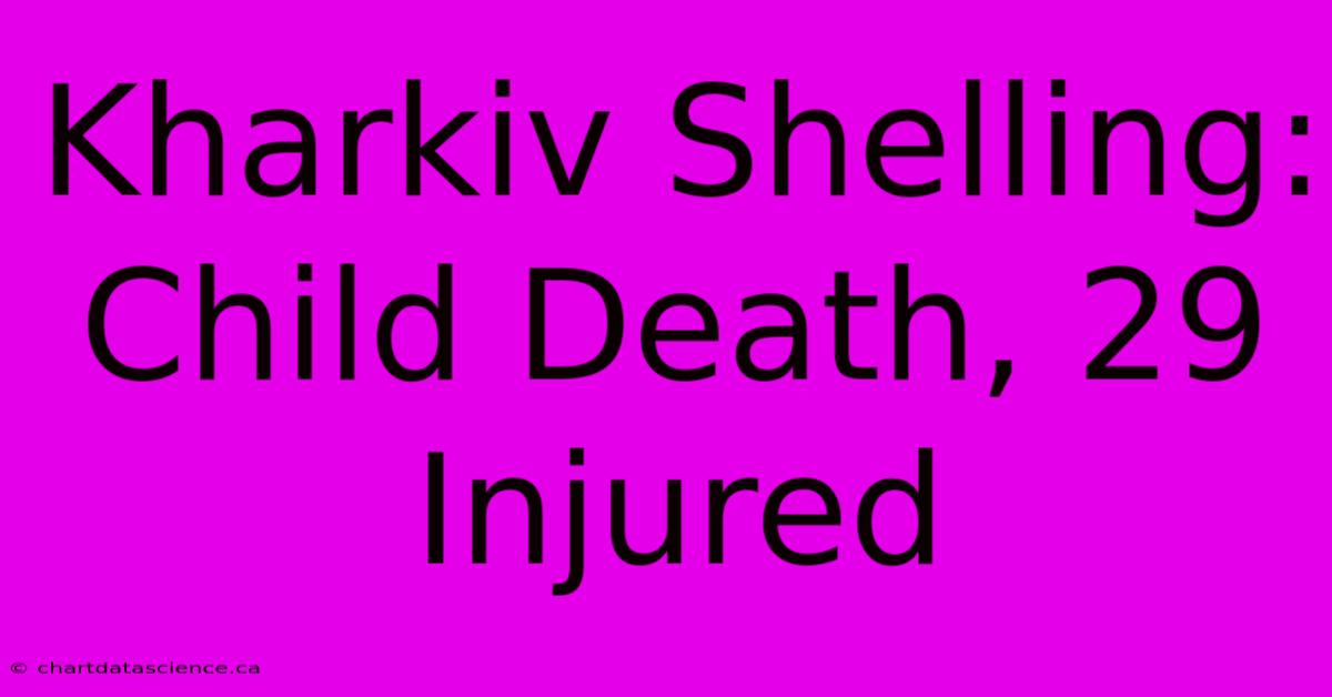 Kharkiv Shelling: Child Death, 29 Injured 