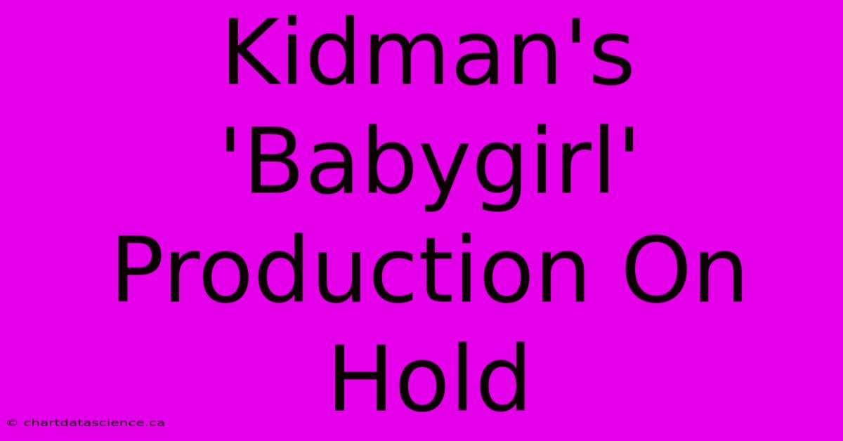 Kidman's 'Babygirl' Production On Hold 