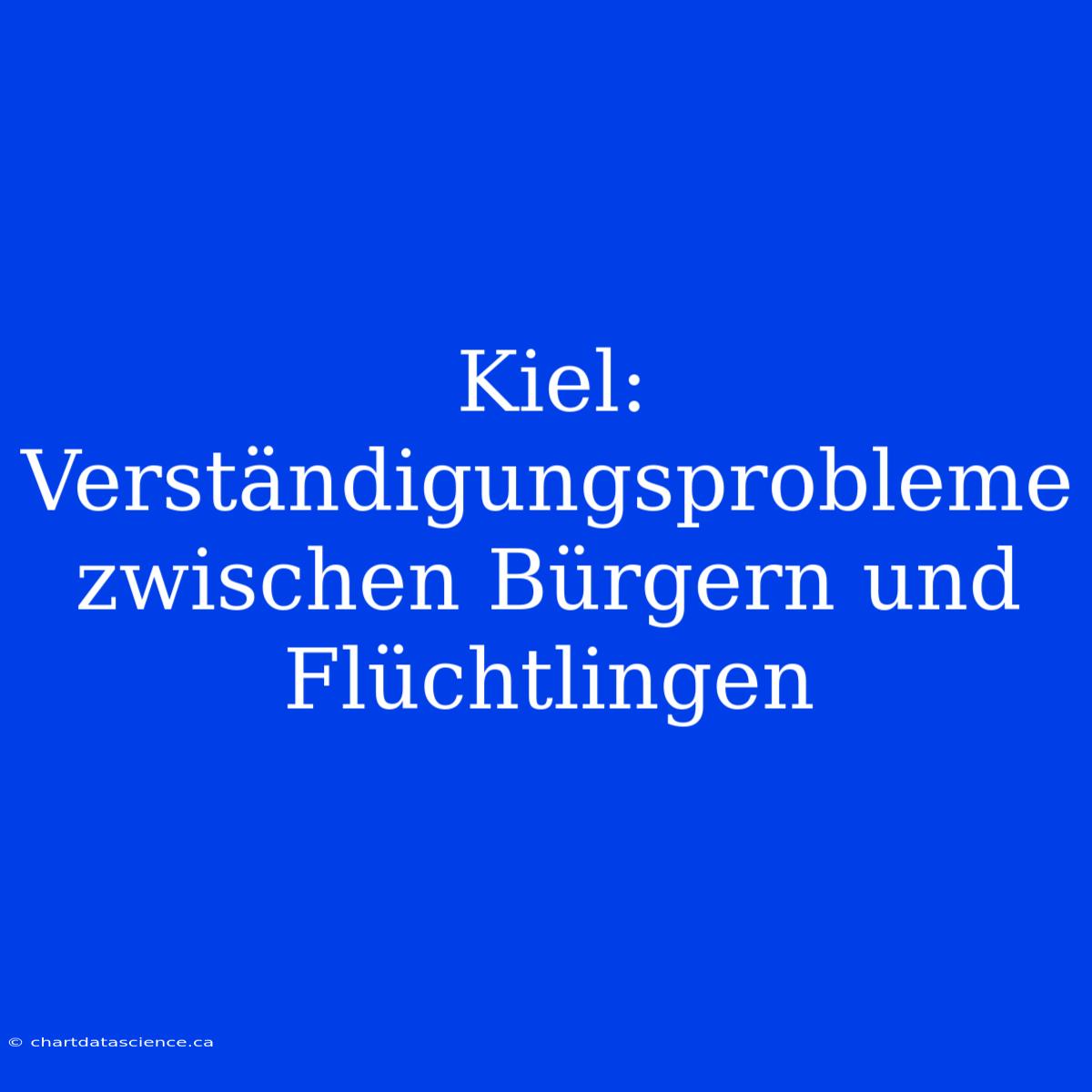 Kiel: Verständigungsprobleme Zwischen Bürgern Und Flüchtlingen