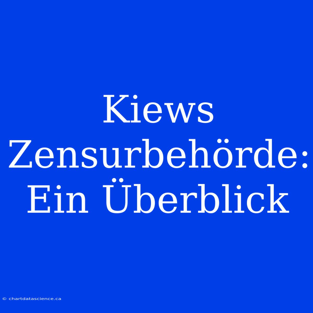 Kiews Zensurbehörde: Ein Überblick