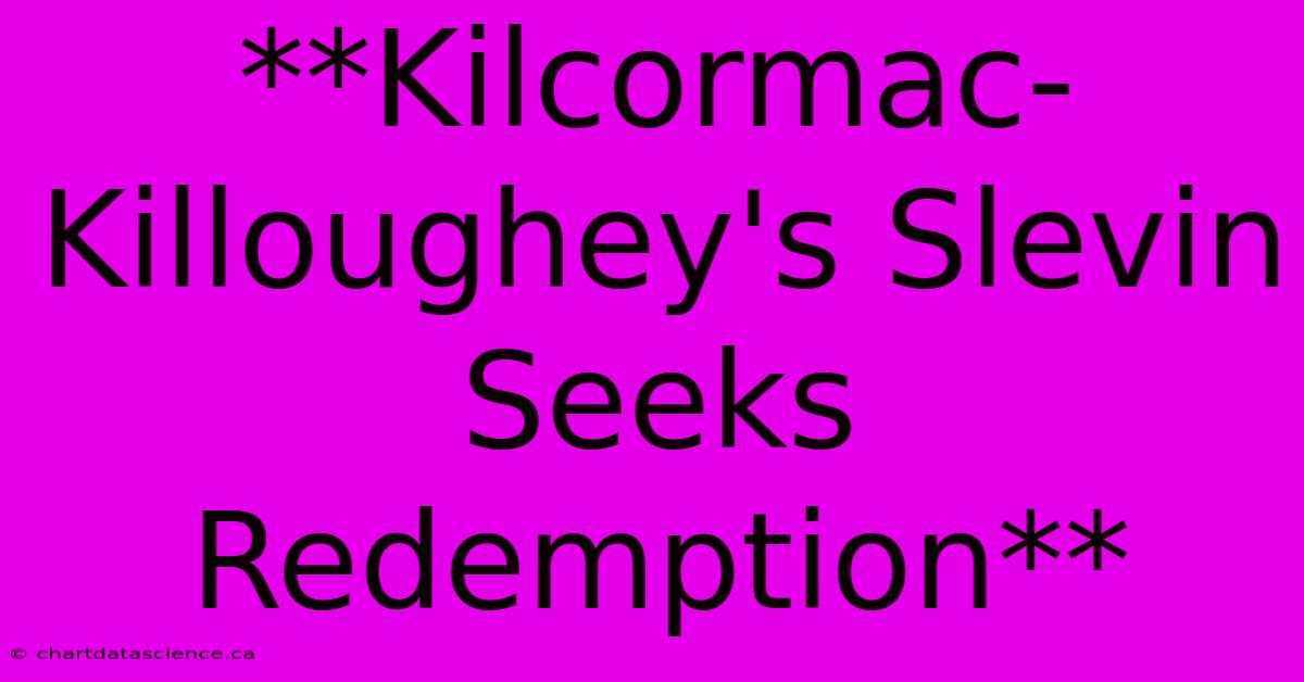 **Kilcormac-Killoughey's Slevin Seeks Redemption**