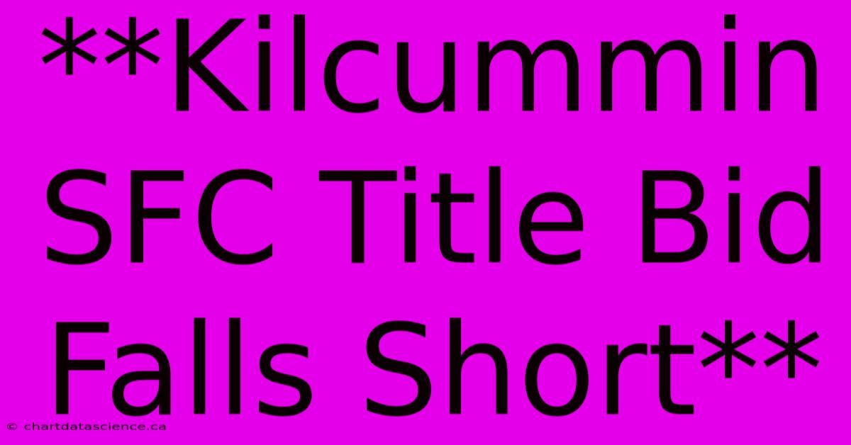 **Kilcummin SFC Title Bid Falls Short**