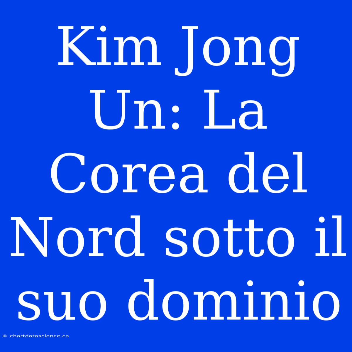 Kim Jong Un: La Corea Del Nord Sotto Il Suo Dominio