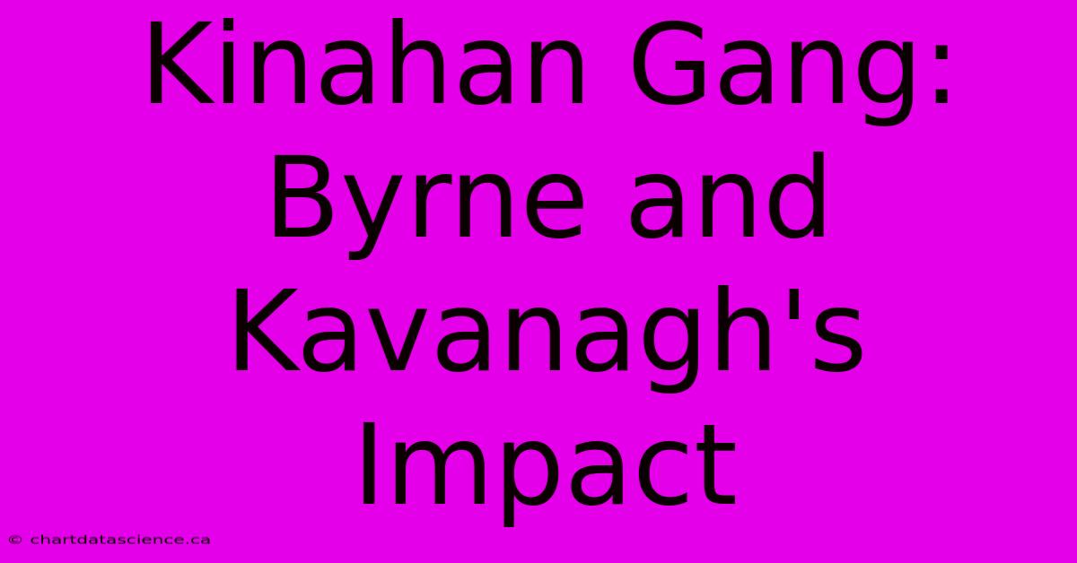 Kinahan Gang: Byrne And Kavanagh's Impact