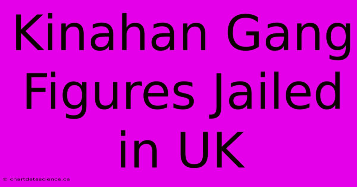 Kinahan Gang Figures Jailed In UK