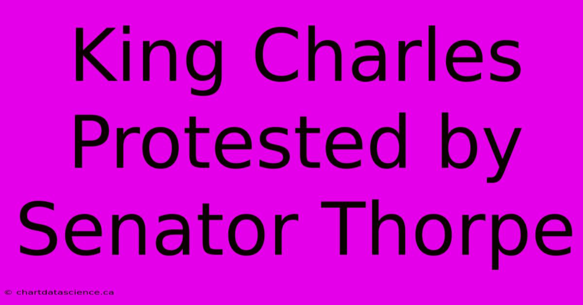 King Charles Protested By Senator Thorpe 