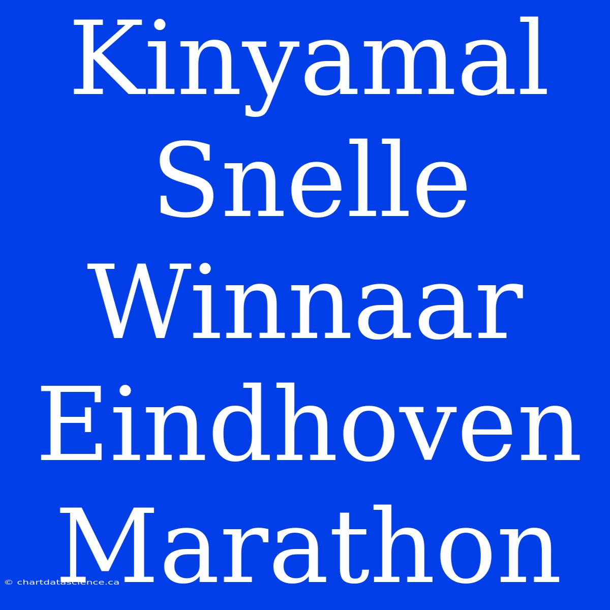 Kinyamal Snelle Winnaar Eindhoven Marathon