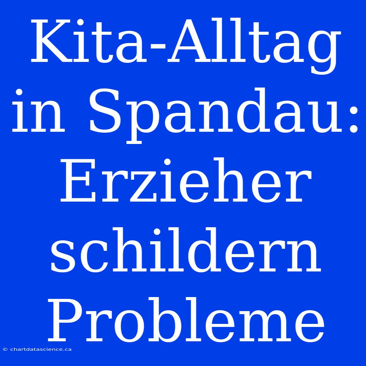 Kita-Alltag In Spandau: Erzieher Schildern Probleme