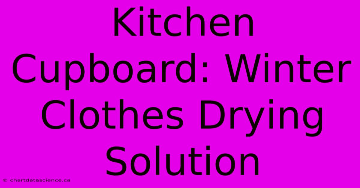 Kitchen Cupboard: Winter Clothes Drying Solution