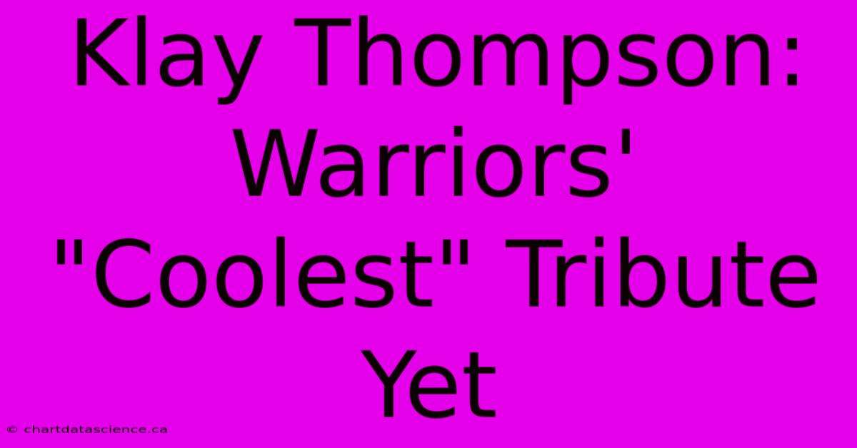 Klay Thompson: Warriors' 