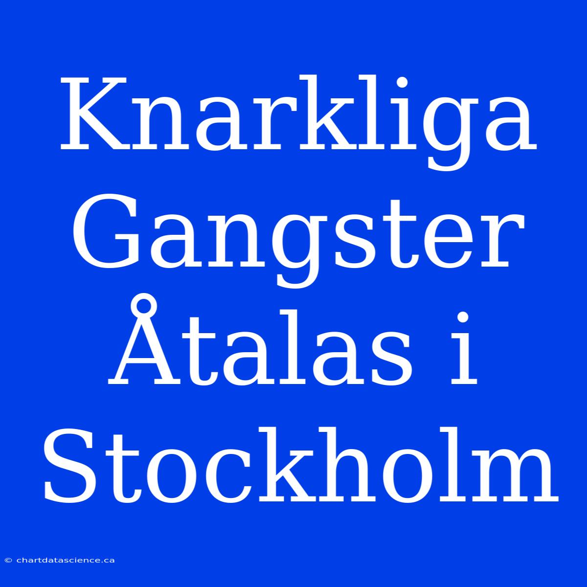 Knarkliga Gangster Åtalas I Stockholm