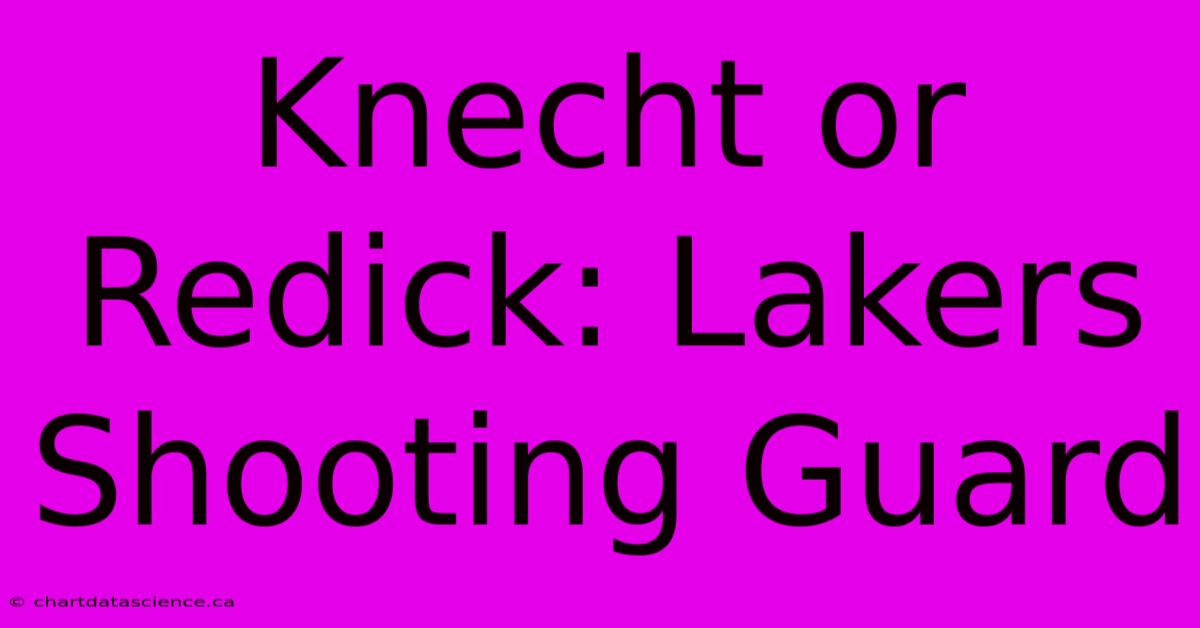 Knecht Or Redick: Lakers Shooting Guard