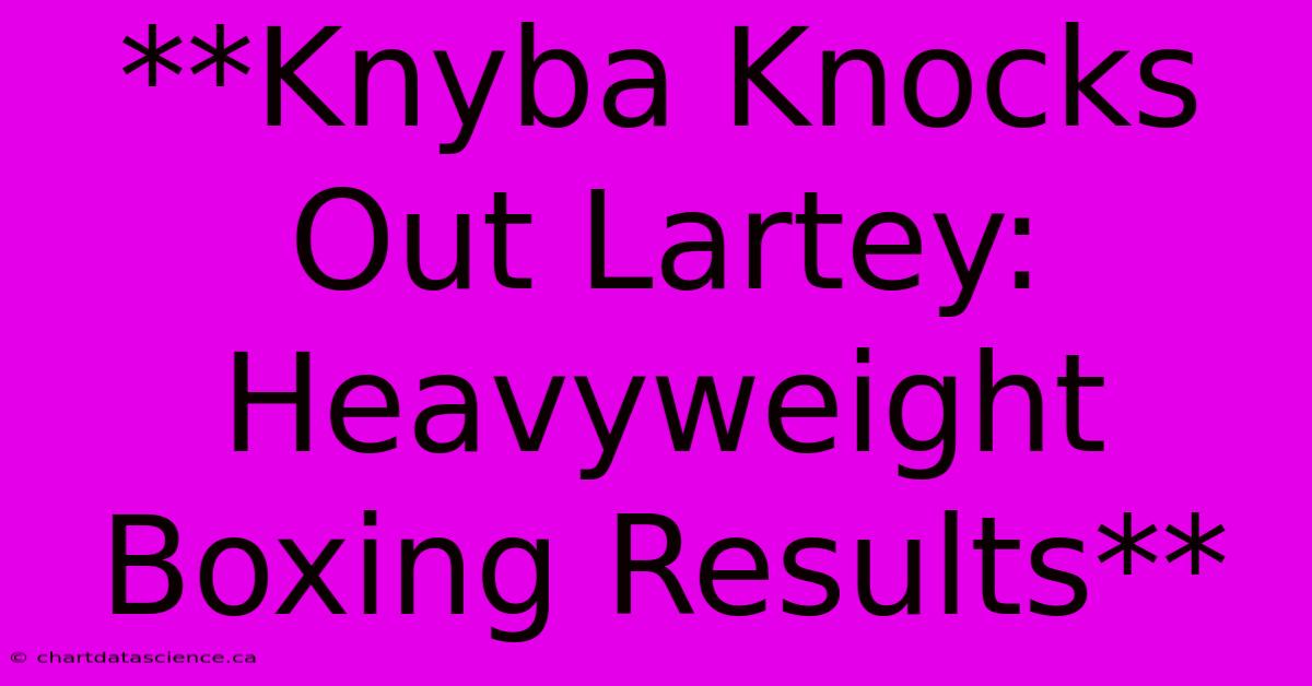 **Knyba Knocks Out Lartey: Heavyweight Boxing Results**