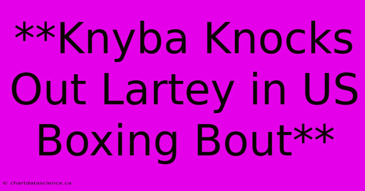 **Knyba Knocks Out Lartey In US Boxing Bout** 