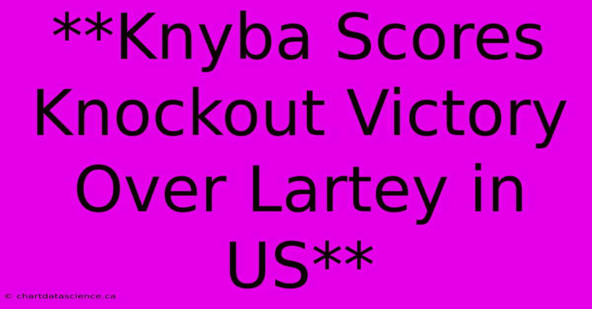 **Knyba Scores Knockout Victory Over Lartey In US**