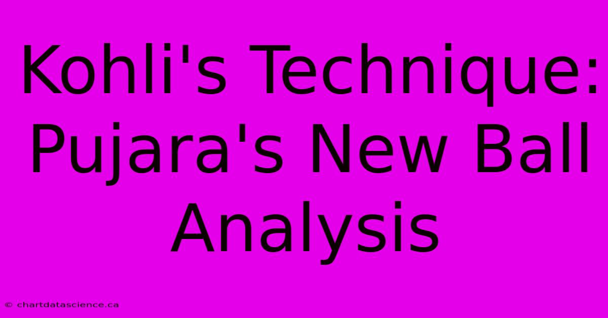 Kohli's Technique: Pujara's New Ball Analysis