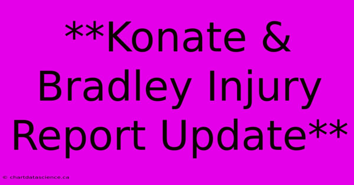 **Konate & Bradley Injury Report Update**