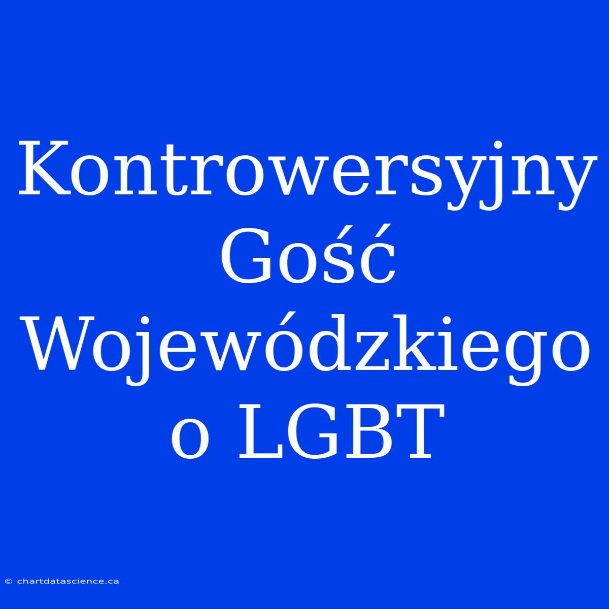 Kontrowersyjny Gość Wojewódzkiego O LGBT