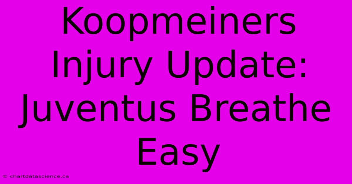 Koopmeiners Injury Update: Juventus Breathe Easy