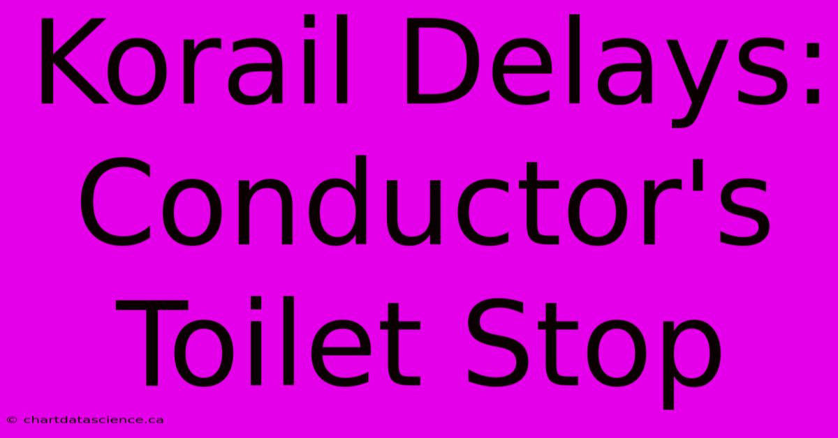 Korail Delays: Conductor's Toilet Stop