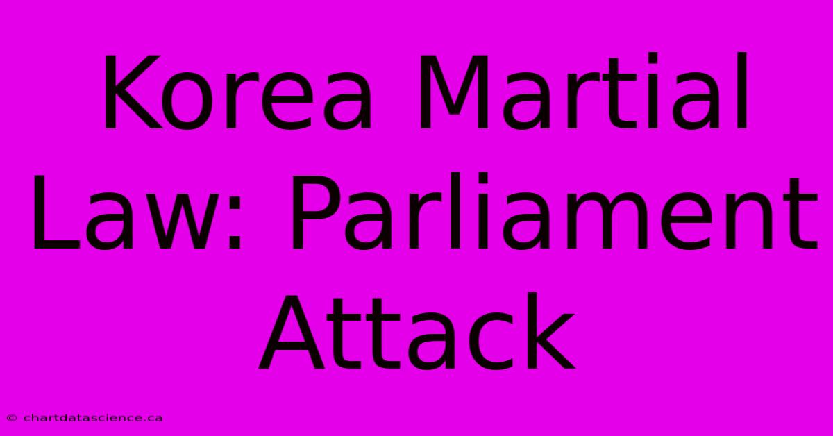 Korea Martial Law: Parliament Attack