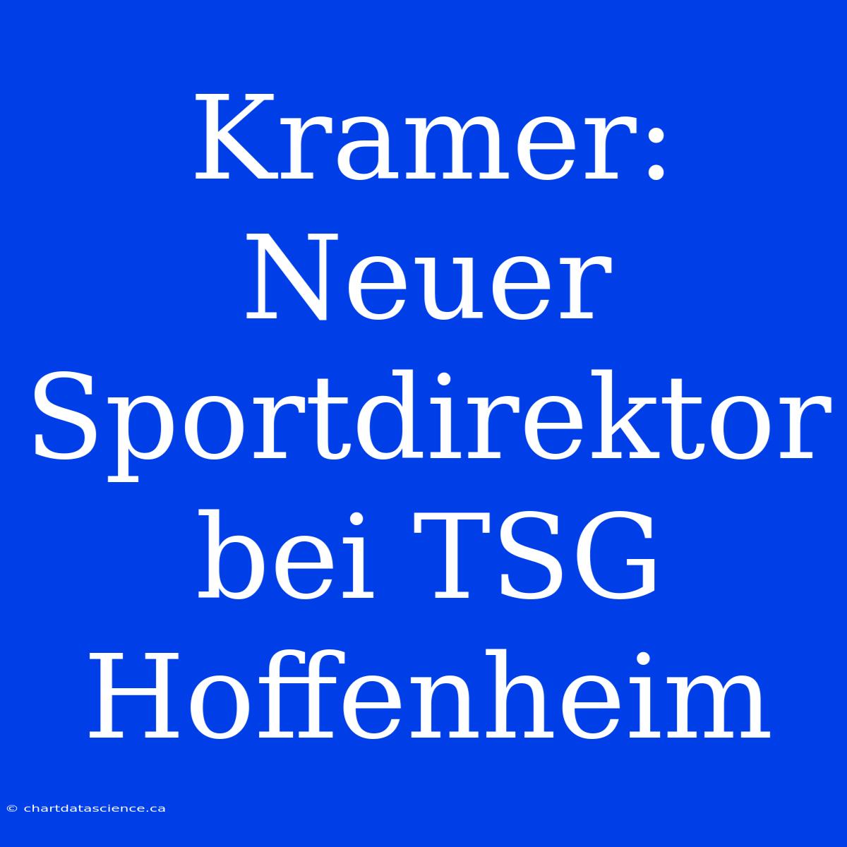 Kramer: Neuer Sportdirektor Bei TSG Hoffenheim