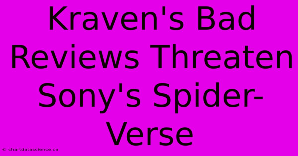 Kraven's Bad Reviews Threaten Sony's Spider-Verse