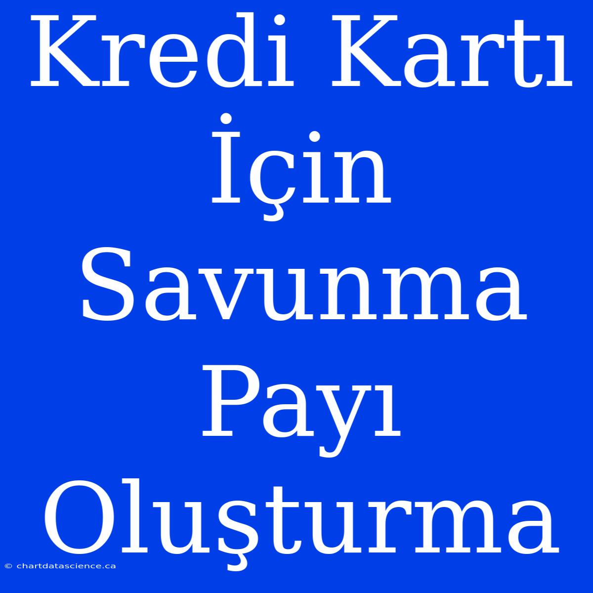 Kredi Kartı İçin Savunma Payı Oluşturma