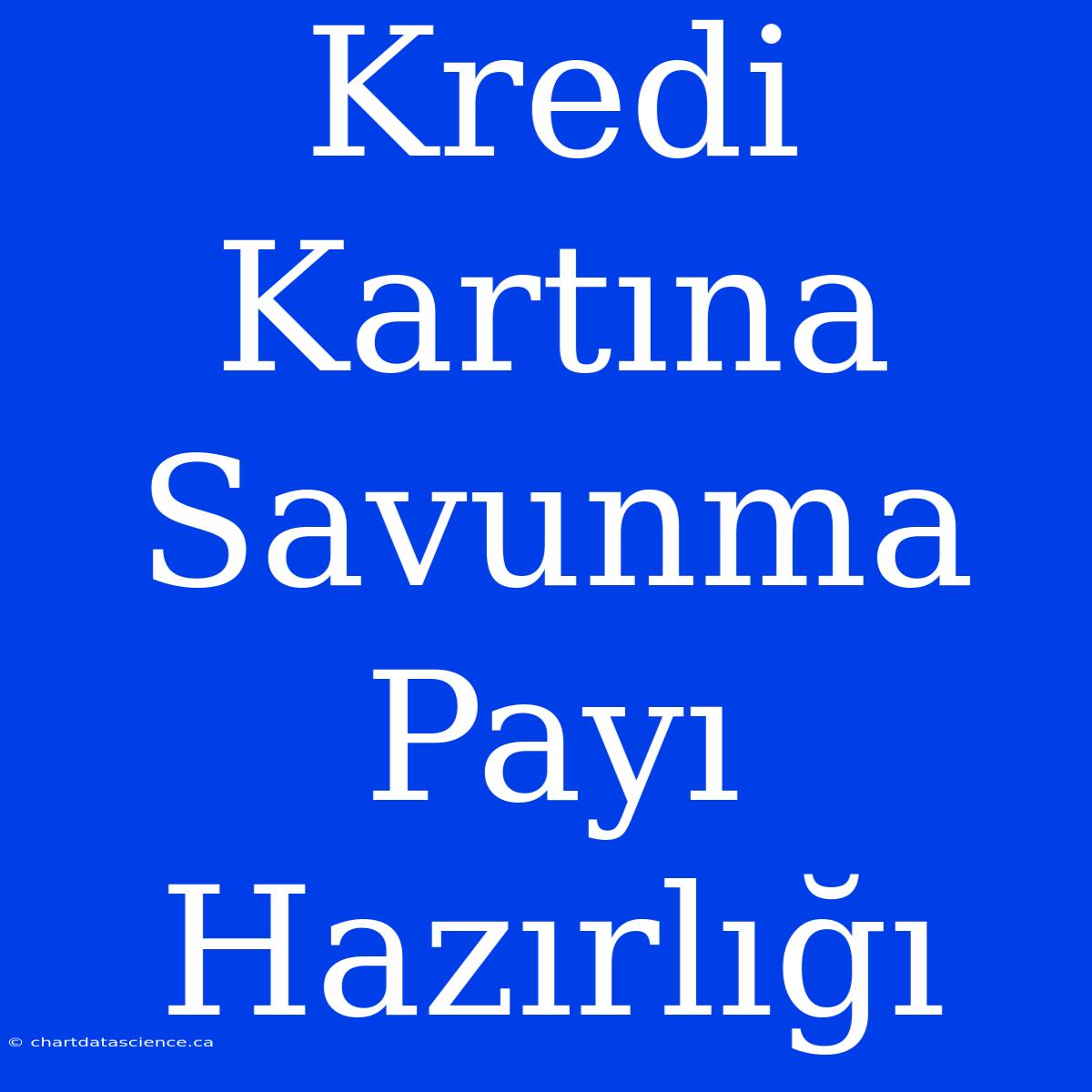 Kredi Kartına Savunma Payı Hazırlığı