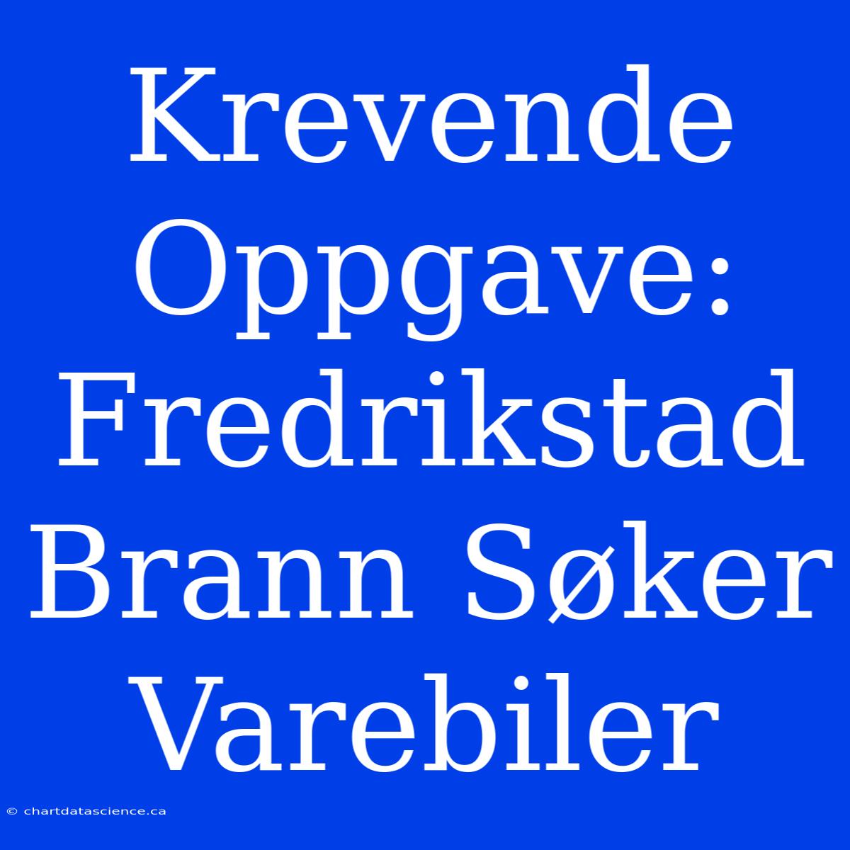 Krevende Oppgave: Fredrikstad Brann Søker Varebiler