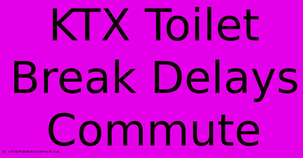 KTX Toilet Break Delays Commute